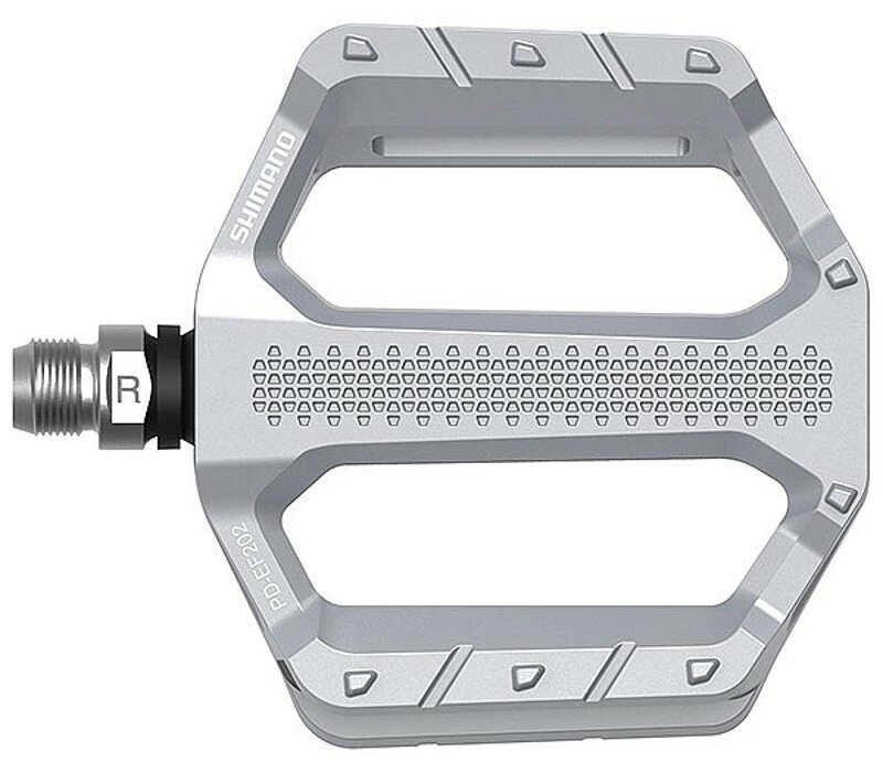 pedály SHIMANO  PD-EF202 Flat stříbrné, v krabičce