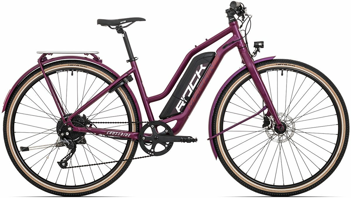 elektrokolo Rock Machine CrossRide e375 Lady Touring mat dark crimson/silver/crimson (500Wh) (M)