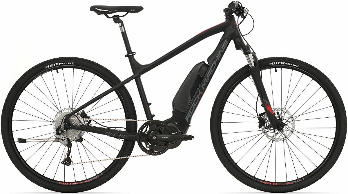 elektrokolo Rock Machine CrossRide e500 mat black/brick red/dark grey (M)