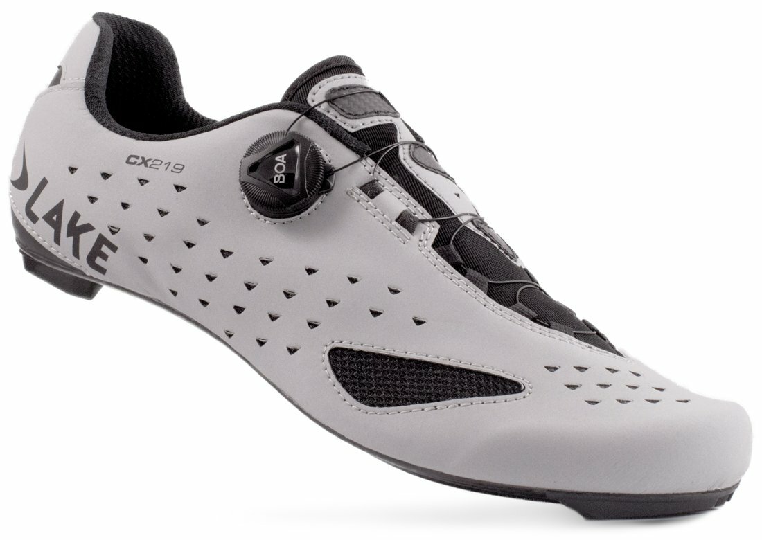 tretry LAKE CX219 Carbon reflexní stříbrná/černá vel.45,5