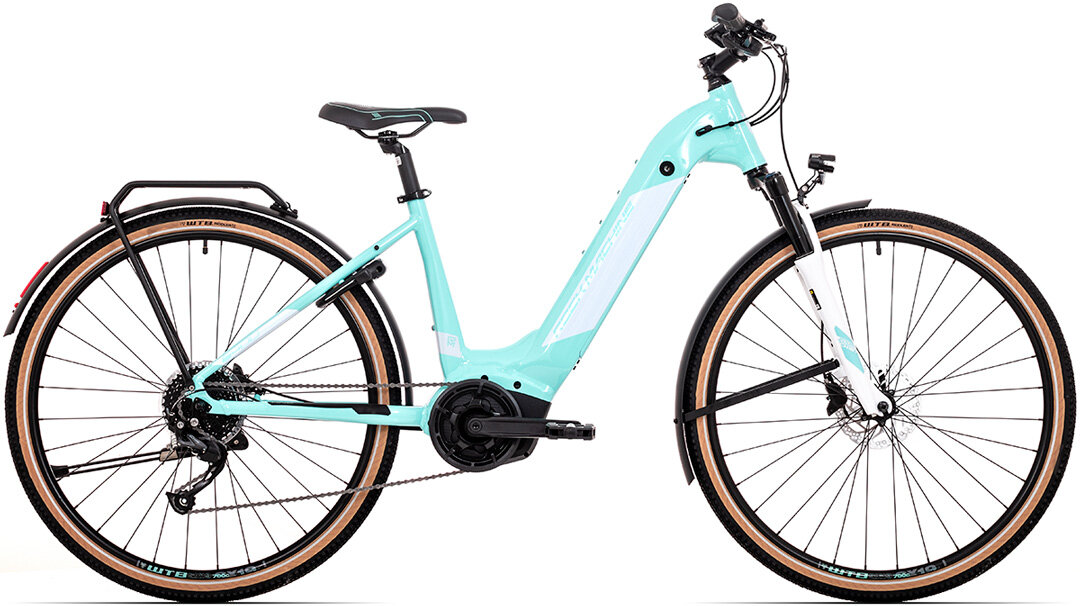 elektrokolo Rock Machine Crossride INT e400 B lady touring (L) mentolová/bílá